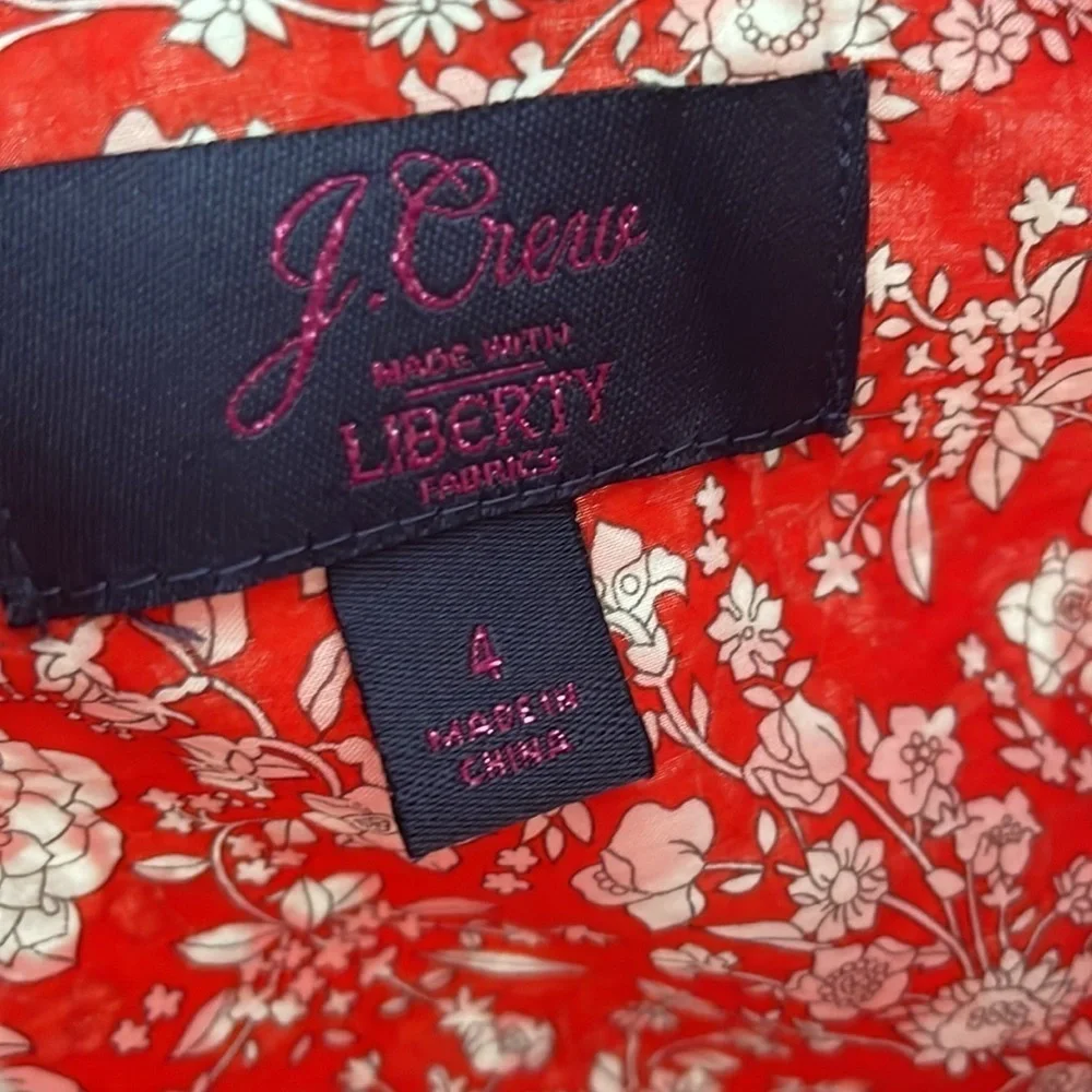 J. Crew Perfect Shirt Liberty London Summer Blooms Collection Floral Blouse 4